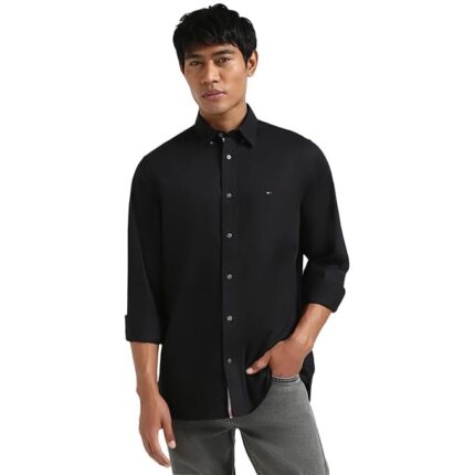 Tommy Hilfiger Men's Cotton Solid Regular Fit Shirt