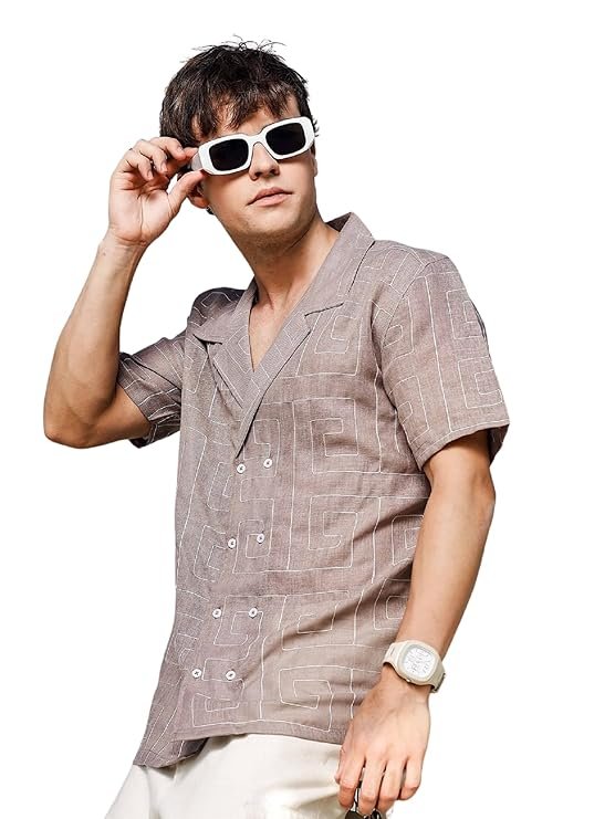 20-1-1.jpg Lymio Regular Fit Shirt for Men|| Men Stylish Regular Fit Shirt (Linen-E-Squre) - Image 1