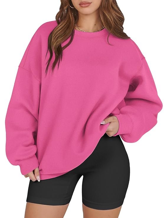 21-2-1.jpg ATHMILE Oversized Sweatshirt for Women Crewneck Fleece Long Sleeve Pullover Hoodies Tops Fall Fashion Outfits Clothes 2023 - Image 1