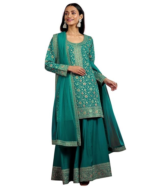 25-1-1.jpg Libas Art Women's Silk Blend Kurta Set - Image 1