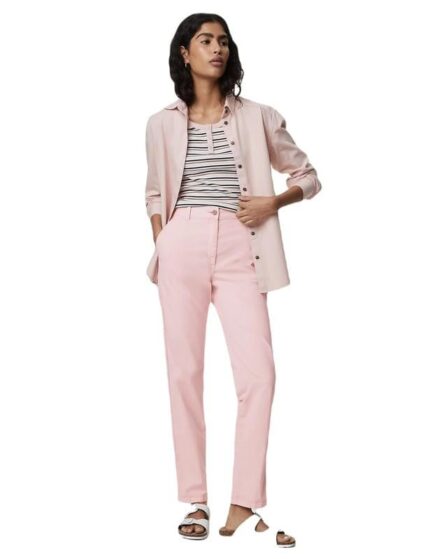 Marks & Spencer Cotton Rich Tea Dyed Slim Fit Chinos