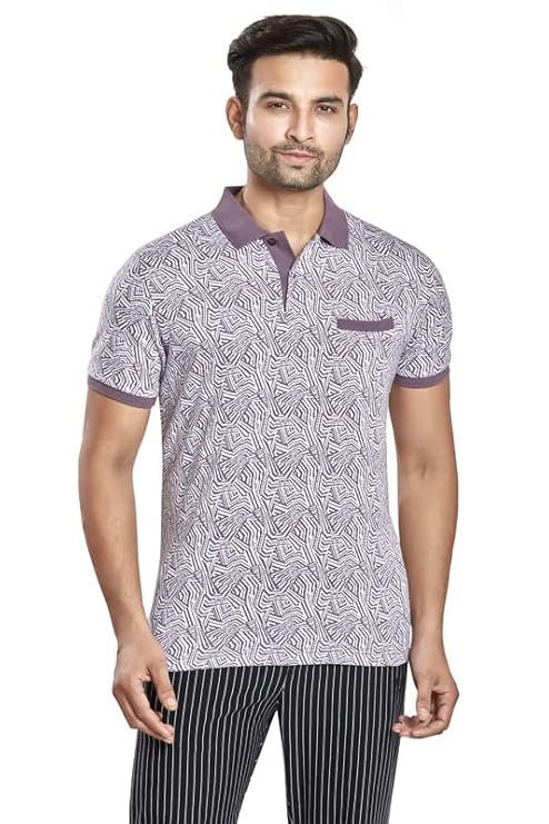 32-10.jpg Celsius Men's Regular Poly Cotton Jacquard Polo T-Shirt - Image 1