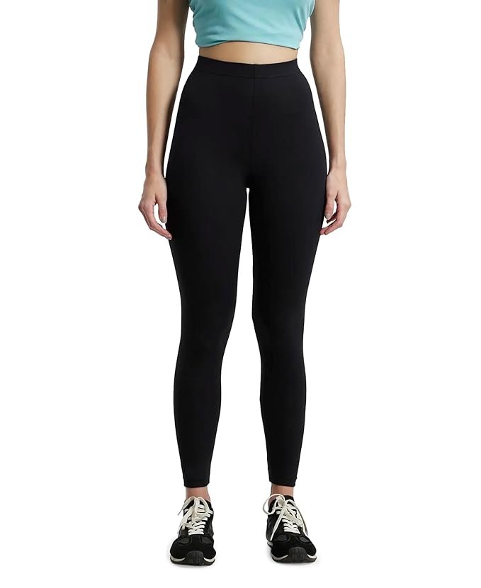 32-3-1.jpg Jockey AW87 Women's Super Combed Cotton Elastane Stretch High Rise Leggings with Ultrasoft Waistband - Image 1