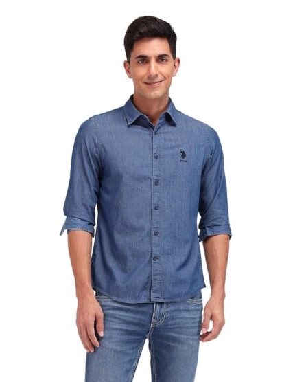U.S. Polo Assn. Denim Co. Men's Solid Slim Fit Shirt