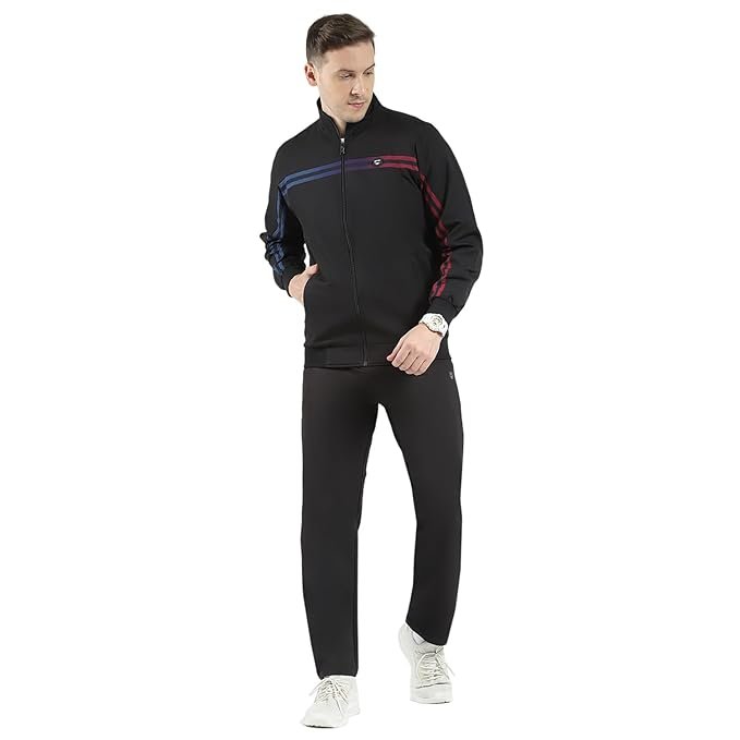 39-4-1.jpg Monte Carlo Men's Regular Fit Tracksuit | Full Sleeve | Mock Neck | Solid Pattern | Stylish & Comfortable Sportswear Track Suit For Men's - Image 1