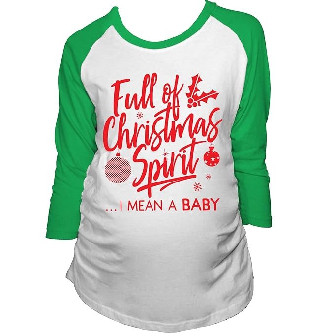 4-4-1.jpg Maternity Raglan Full of Christmas Spirit - Image 1