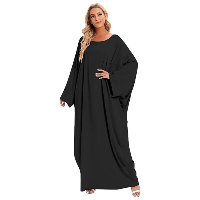4-5-1.jpg IKADEX Muslim Dress for Women Pakistani Kaftan Abaya Robe + Hijab Arabic Islamic Prayer Clothes Dubai Outfits - Image 1