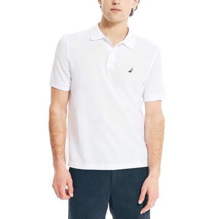 Nautica Men's Classic Fit Short Sleeve Solid Soft Cotton Polo Shirt