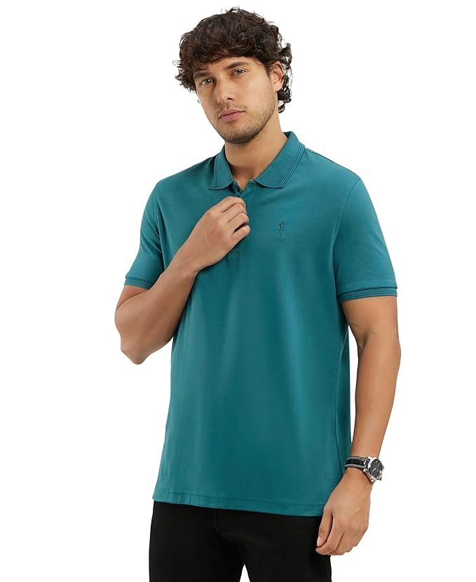 58-1.jpg Jockey 3912 Men's Super Combed Cotton Rich Regular Fit Solid Half Sleeve Polo T-Shirt - Image 1