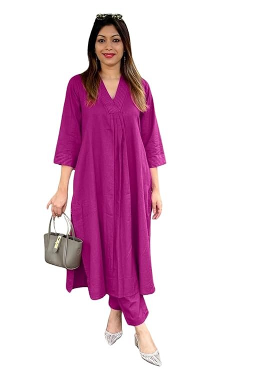 60-1.jpg ZAYRACRAFTS Embroidered Cotton Co-Ord Set for Women's and Girls Casual Wear - Image 1