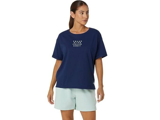 63-2.jpg ASICS womens Blue Expanse W TRG CORE RELAXED GRAPHIC TEE - Image 1