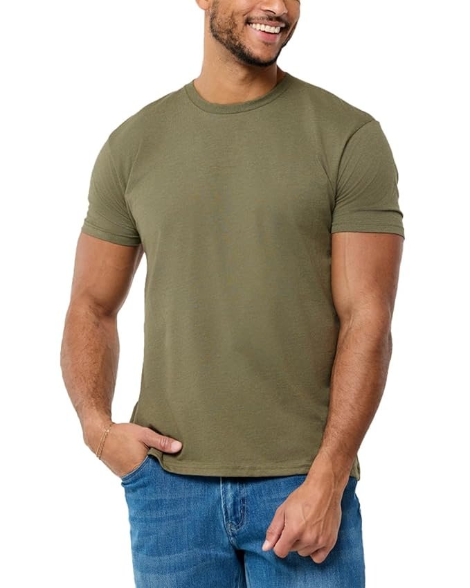 63.jpg INTO THE AM Men's Fitted Crew Neck Essential Tees - Premium Modern Fit Short Sleeve Plain T-Shirts for Men - Image 1