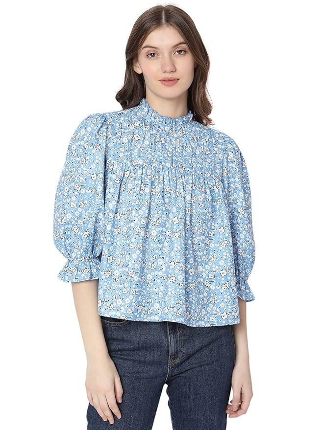 65-2.jpg VERO MODA Women's Polyester Regular Fit Top - Image 1