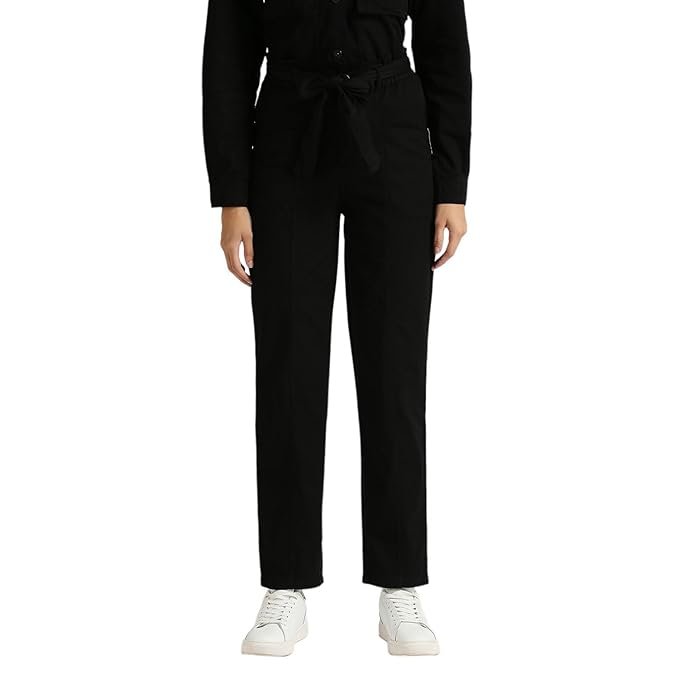 67-1.jpg Pepe Jeans Women's High Rise Regular Pants - Image 1