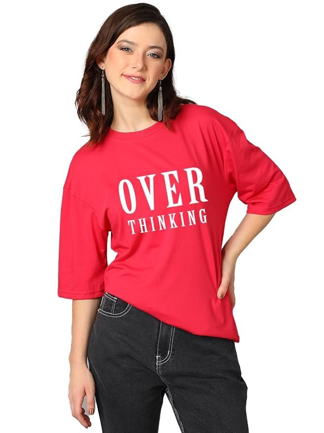 73-1.jpg KOTTY Women's Solid Oversized Fit T-Shirt - Image 1