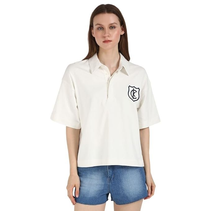 81.jpg Calvin Klein Jeans Women's Solid Regular Fit T-Shirt - Image 1